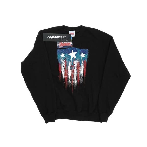 Marvel Sweatshirt med Captain America-flagga och sköld - dam/dam