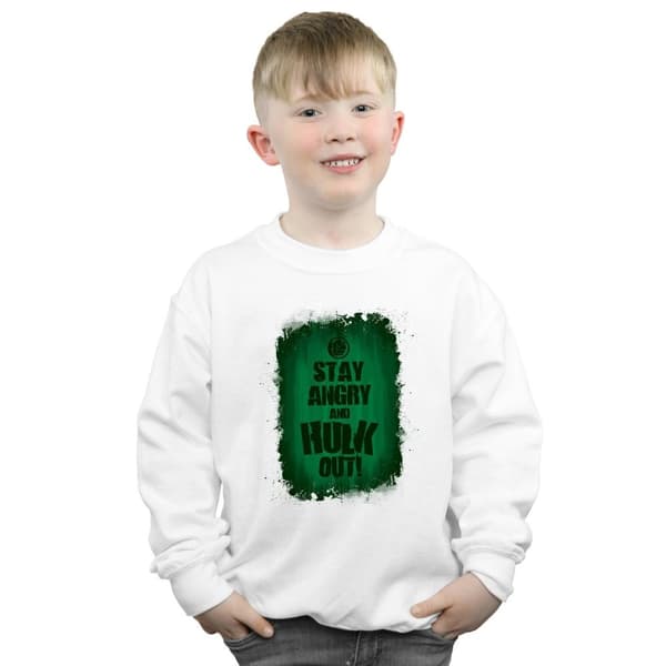 Marvel Boys Hulk Stay Angry Sweatshirt