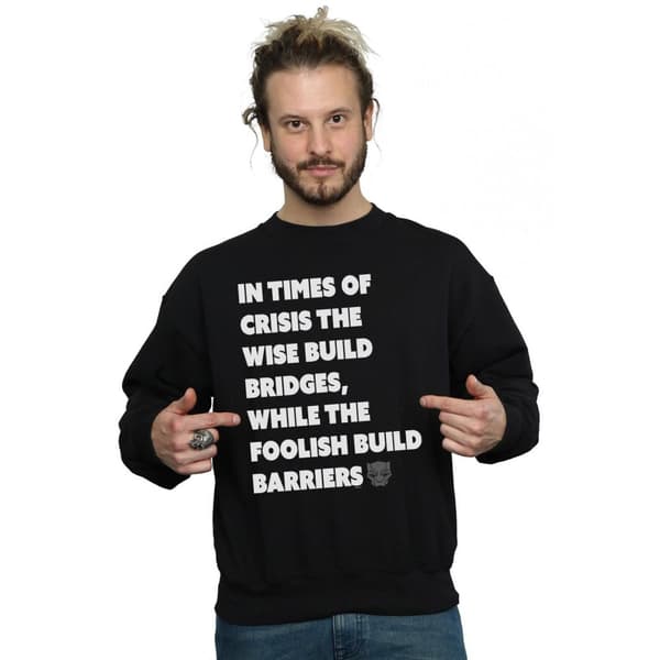 Marvel Mens Black Panther Times Of Crisis Sweatshirt