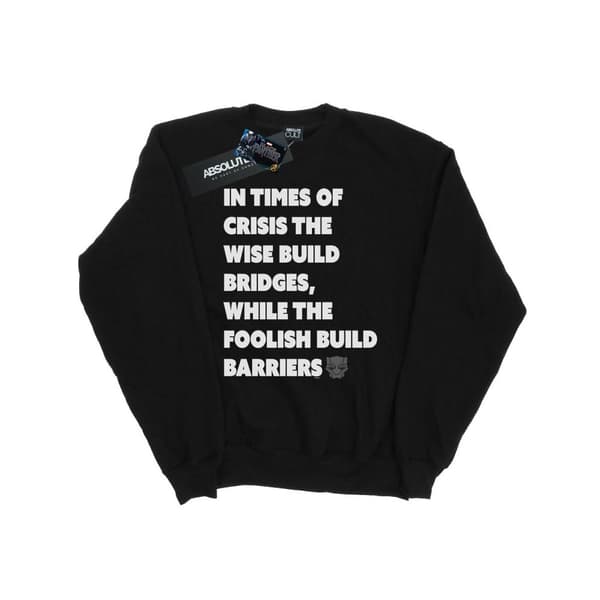 Marvel Mens Black Panther Times Of Crisis Sweatshirt Black XXL