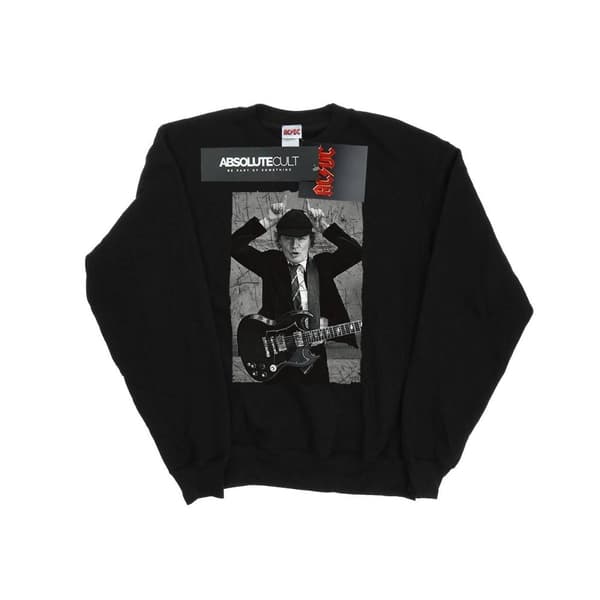 AC/DC Girls Angus Young Distressed Photo Sweatshirt