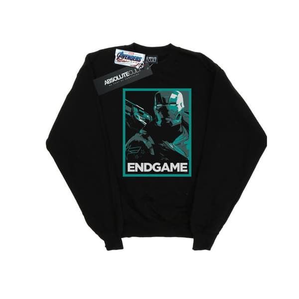 Marvel Boys Avengers Endgame War Machine Poster Sweatshirt Black 9-11 Years
