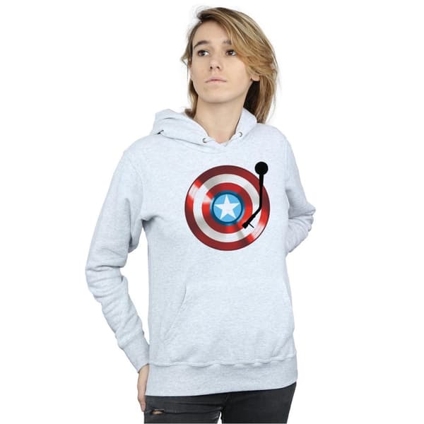 Marvel Kapuschongtröja - dam/dam Captain America Turntable