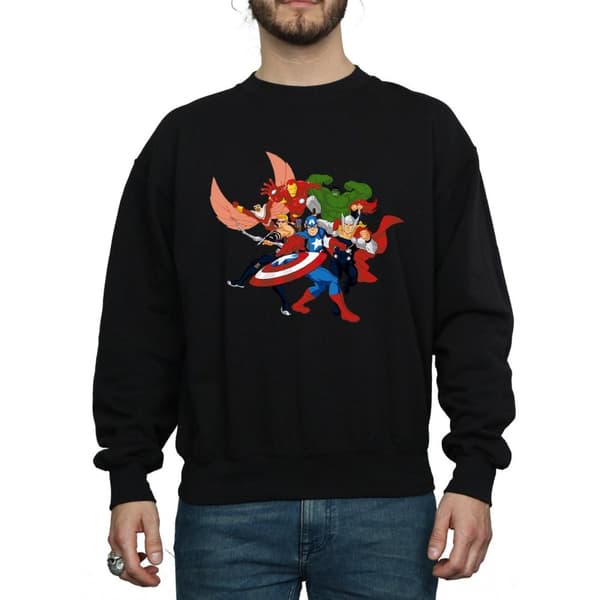 Marvel Mens Avengers Assemble Comic Team Sweatshirt