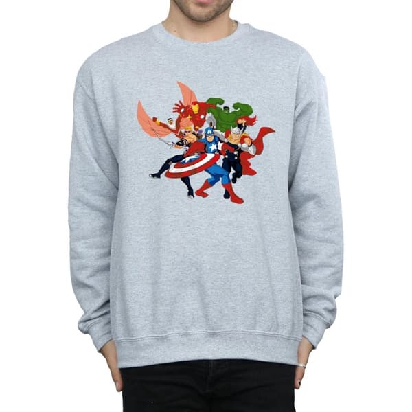 Marvel Mens Avengers Assemble Comic Team Sweatshirt