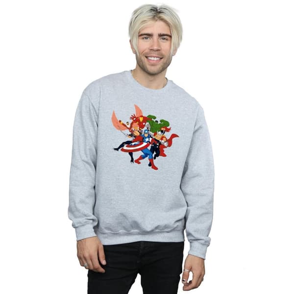 Marvel Mens Avengers Assemble Comic Team Sweatshirt