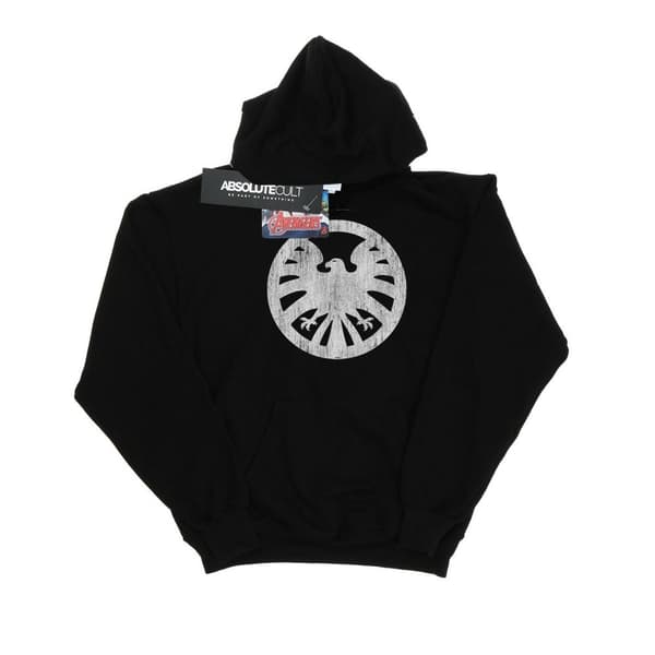 Marvel Mens Agents Of SHIELD Distressed Logo Hoodie