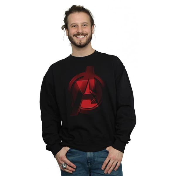 Marvel Mens Black Widow Movie Avengers Logo Sweatshirt