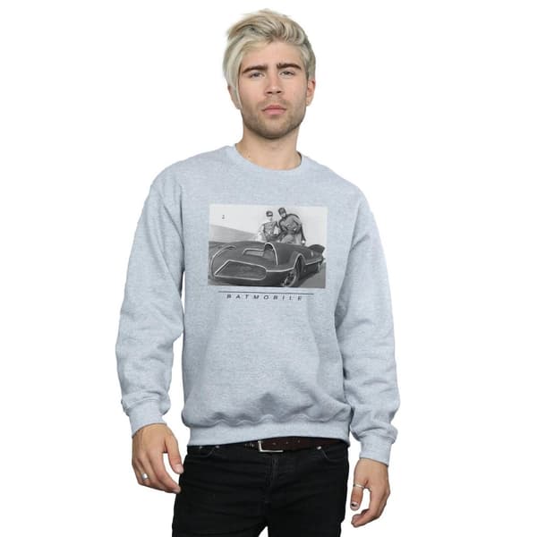 DC Comics Mens Batman TV Series Batmobile Sweatshirt