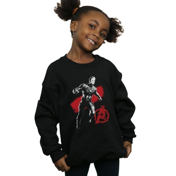 Marvel Girls Avengers Endgame Mono Captain America Sweatshirt