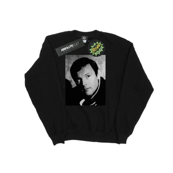 DC Comics Boys Batman TV Series Adam West Photograph Sweatshirt Black 7-8 Years