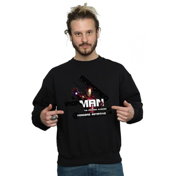 Marvel Mens Iron Man Armored Avenger Sweatshirt