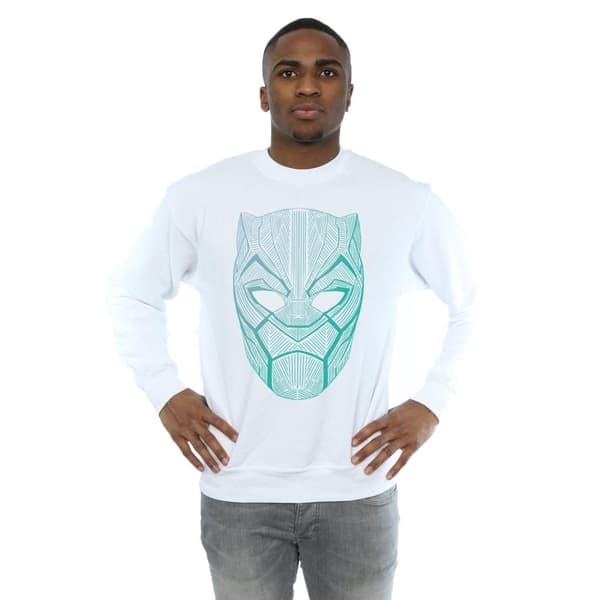 Marvel Mens Black Panther Tribal Mask Sweatshirt