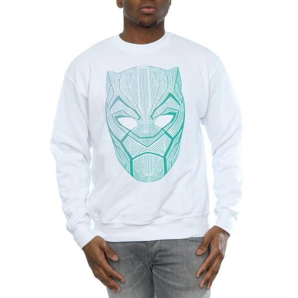 Marvel Mens Black Panther Tribal Mask Sweatshirt