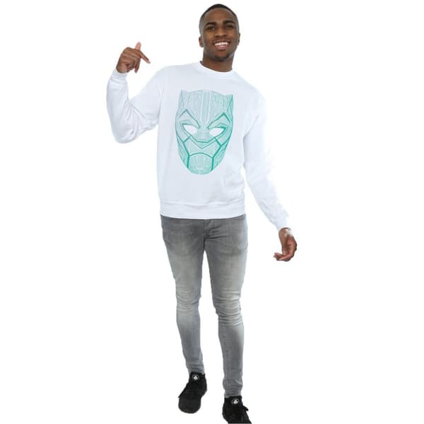Marvel Mens Black Panther Tribal Mask Sweatshirt