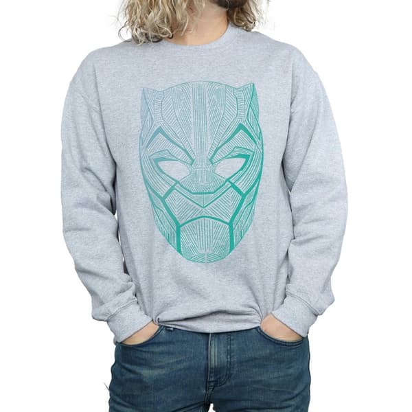 Marvel Mens Black Panther Tribal Mask Sweatshirt