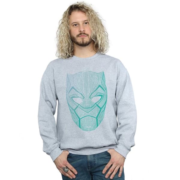 Marvel Mens Black Panther Tribal Mask Sweatshirt
