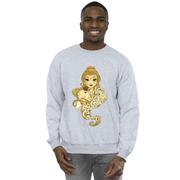 Disney Mens Beauty And The Beast Never Judge Sweatshirt