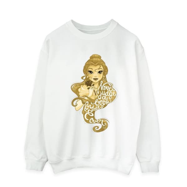 Disney Mens Beauty And The Beast Never Judge Sweatshirt