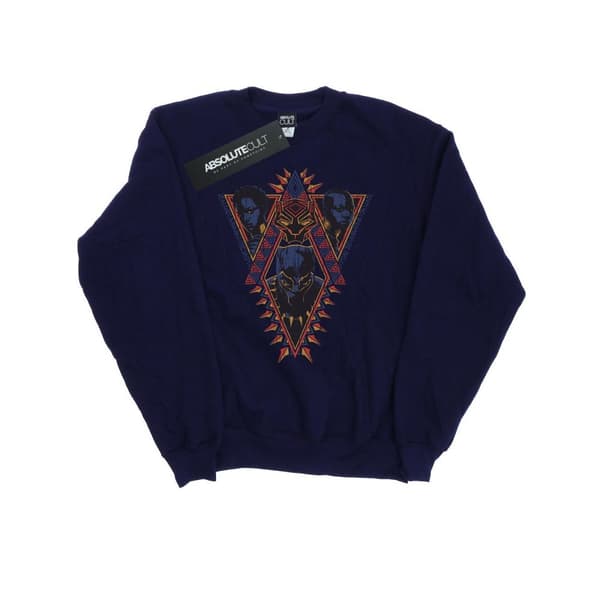 Marvel Mens Black Panther Tribal Heads Sweatshirt