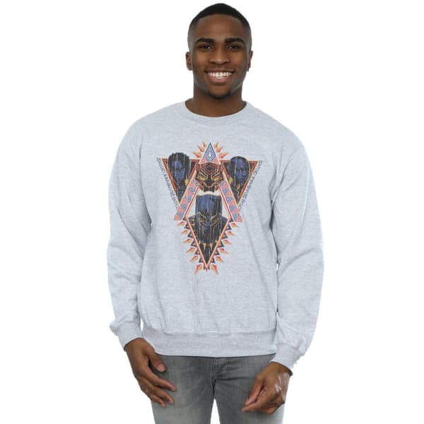 Marvel Mens Black Panther Tribal Heads Sweatshirt