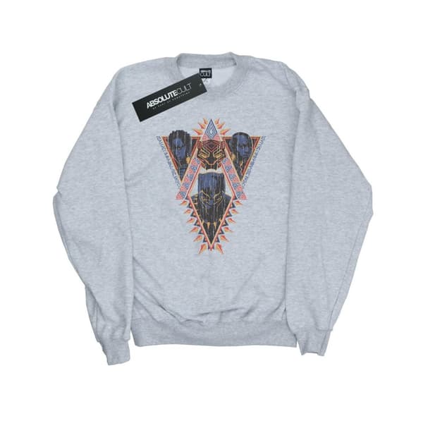 Marvel Mens Black Panther Tribal Heads Sweatshirt