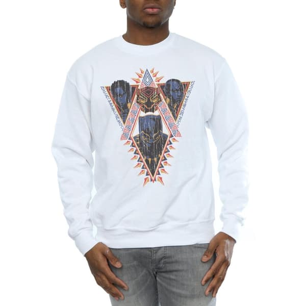 Marvel Mens Black Panther Tribal Heads Sweatshirt