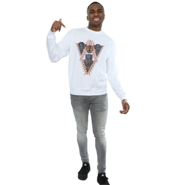 Marvel Mens Black Panther Tribal Heads Sweatshirt