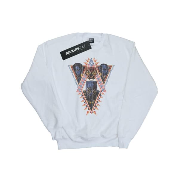 Marvel Mens Black Panther Tribal Heads Sweatshirt