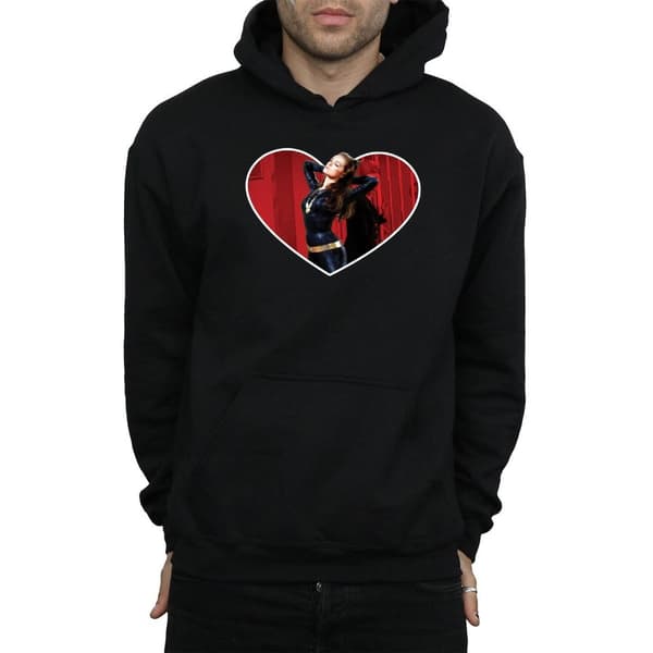 DC Comics Mens Batman TV Series Catwoman Heart Hoodie