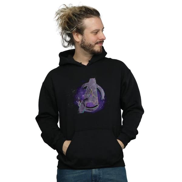 Marvel Mens Avengers Endgame Space Logo Hoodie