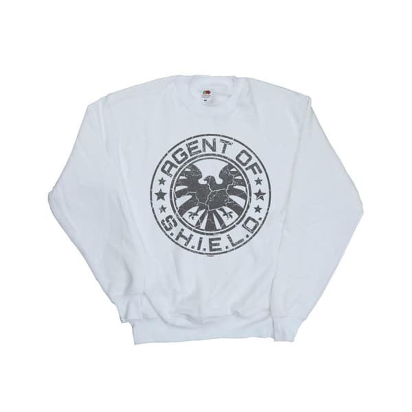 Marvel Girls Avengers Shield Beaten Circle Sweatshirt