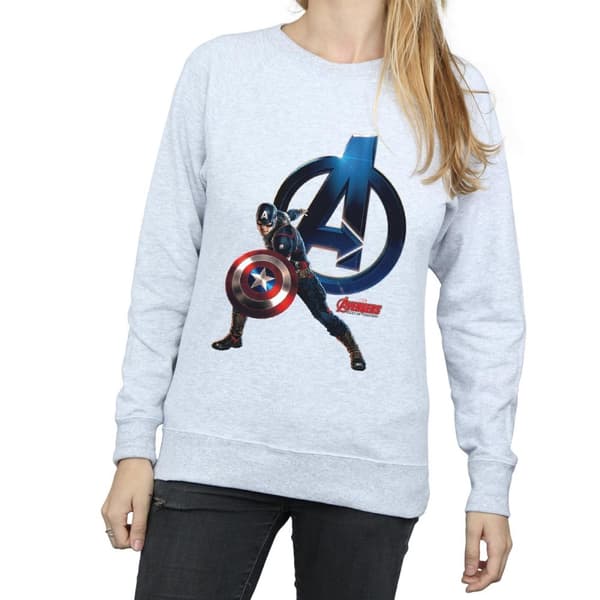 Marvel Womens/Ladies Captain America Pose Sweatshirt