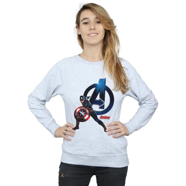 Marvel Womens/Ladies Captain America Pose Sweatshirt