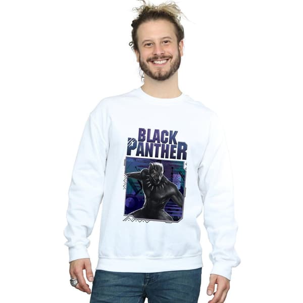 Marvel Mens Black Panther Tech Badge Sweatshirt
