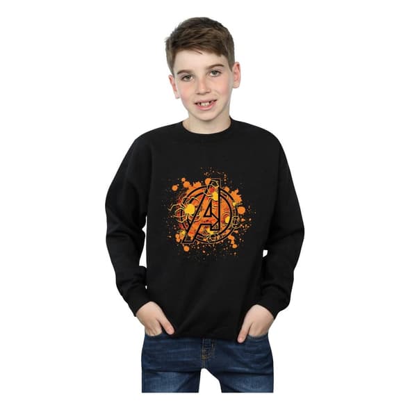 Marvel Boys Avengers Assemble Halloween Spider Logo Sweatshirt