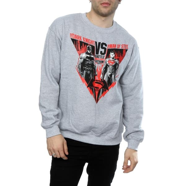 DC Comics Mens Batman v Superman Battle Sweatshirt