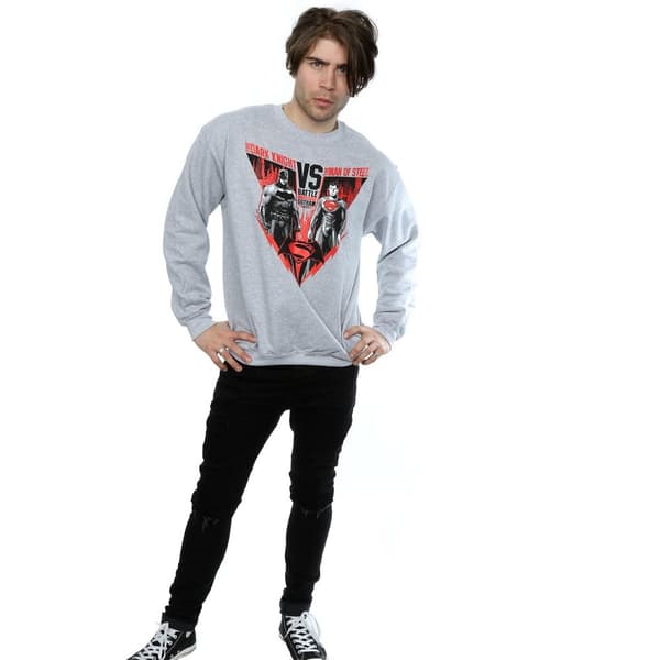 DC Comics Mens Batman v Superman Battle Sweatshirt