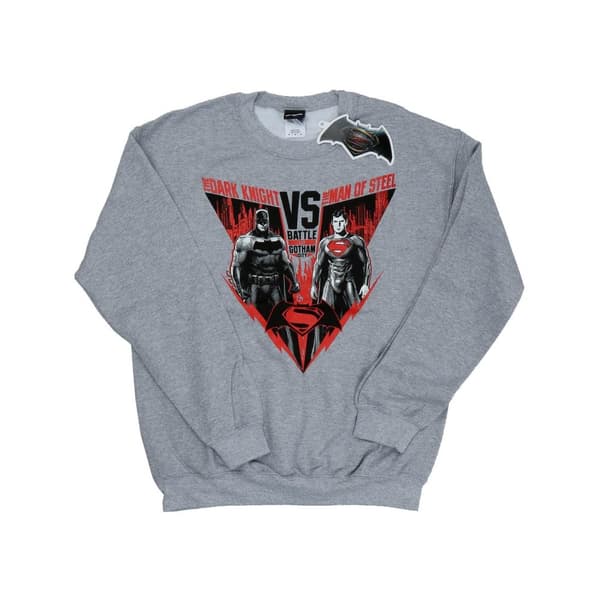 DC Comics Mens Batman v Superman Battle Sweatshirt