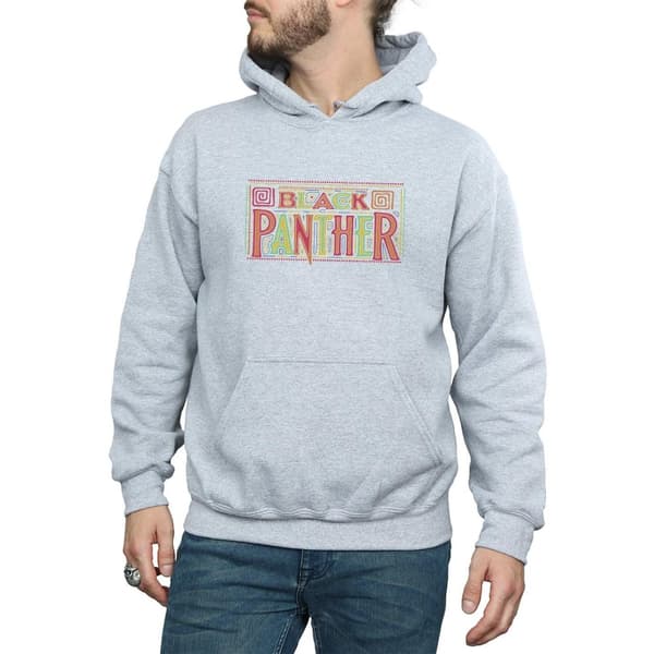Marvel Mens Black Panther Tribal Logo Hoodie
