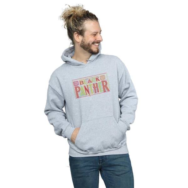 Marvel Mens Black Panther Tribal Logo Hoodie