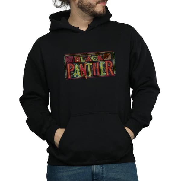 Marvel Mens Black Panther Tribal Logo Hoodie