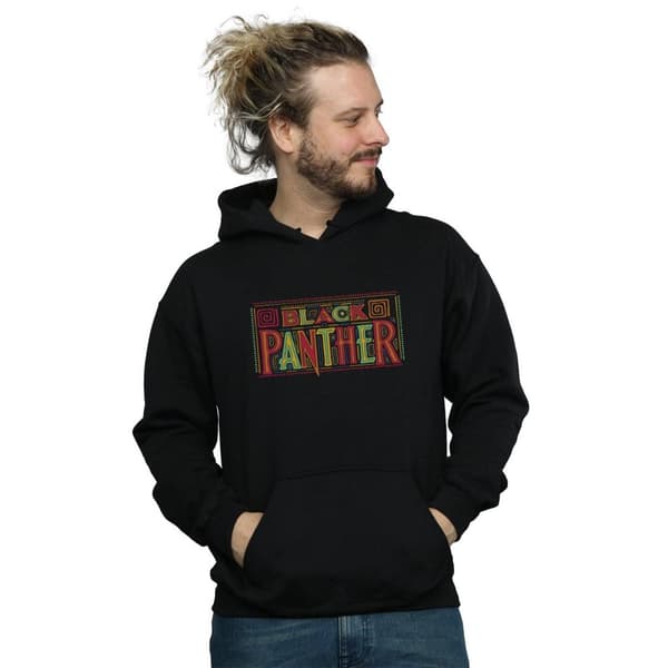 Marvel Mens Black Panther Tribal Logo Hoodie