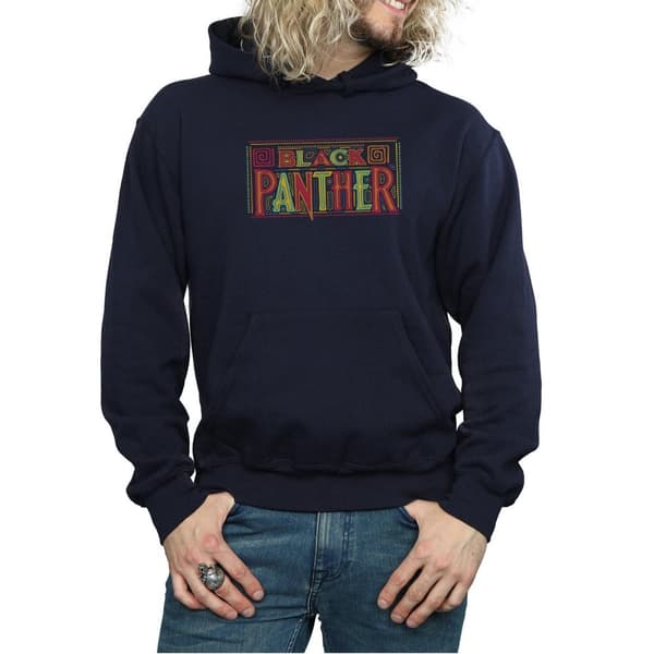Marvel Mens Black Panther Tribal Logo Hoodie