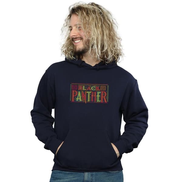 Marvel Mens Black Panther Tribal Logo Hoodie