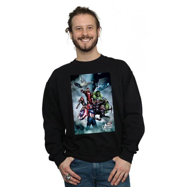 Marvel Mens Avengers Team Montage Sweatshirt