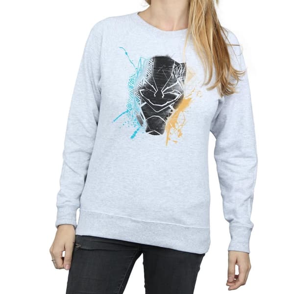 Marvel Womens/Ladies Black Panther Splash Sweatshirt
