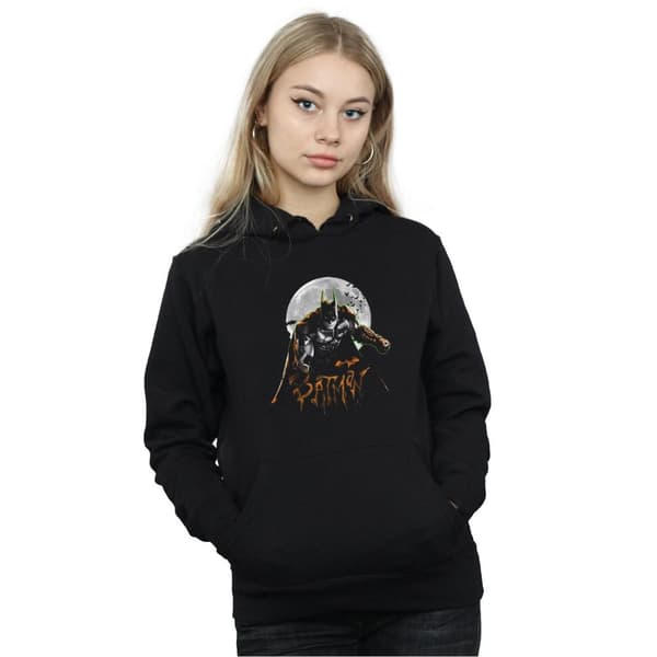 DC Comics Kvinnor/Ladies Batman Arkham Knight Halloween Moon Hoodie