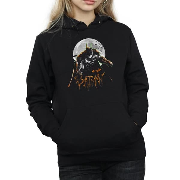 DC Comics Kvinnor/Ladies Batman Arkham Knight Halloween Moon Hoodie