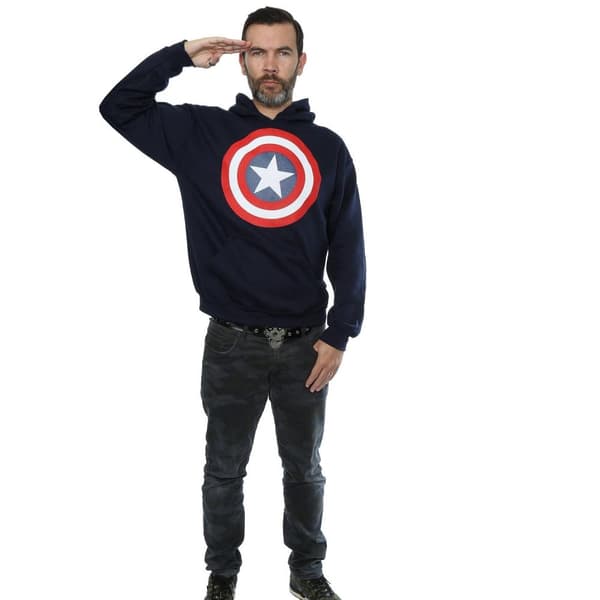 Marvel Mens Captain America Shield Hoodie